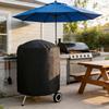 Round Grill Cover Outdoor Waterproof Dustproof Kettle BBQ Cover Oxford Cloth Heavy Duty Garden BBQ Protective Cover
