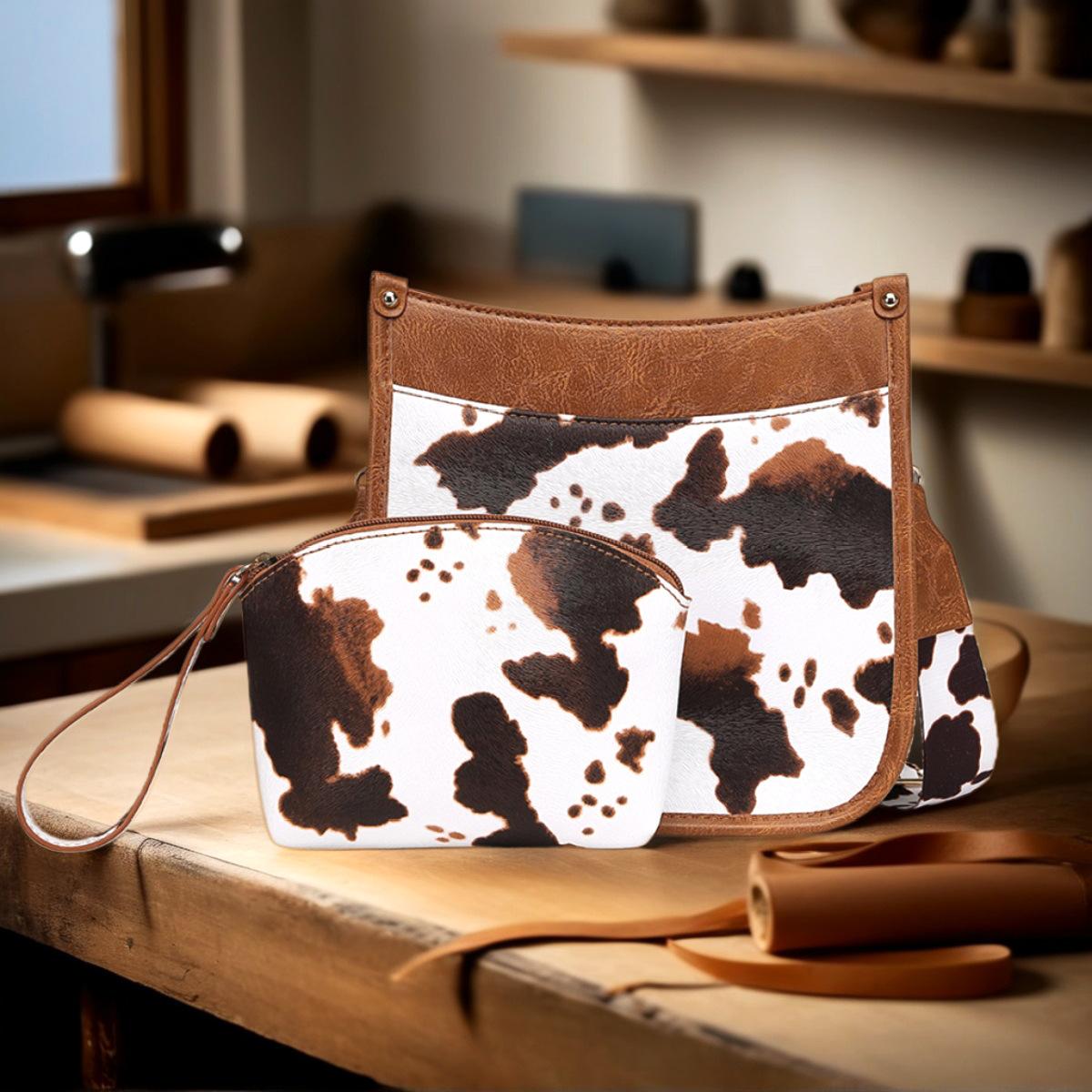 Коровий принт Западный Богемный Ручной Наплечный Наклонный