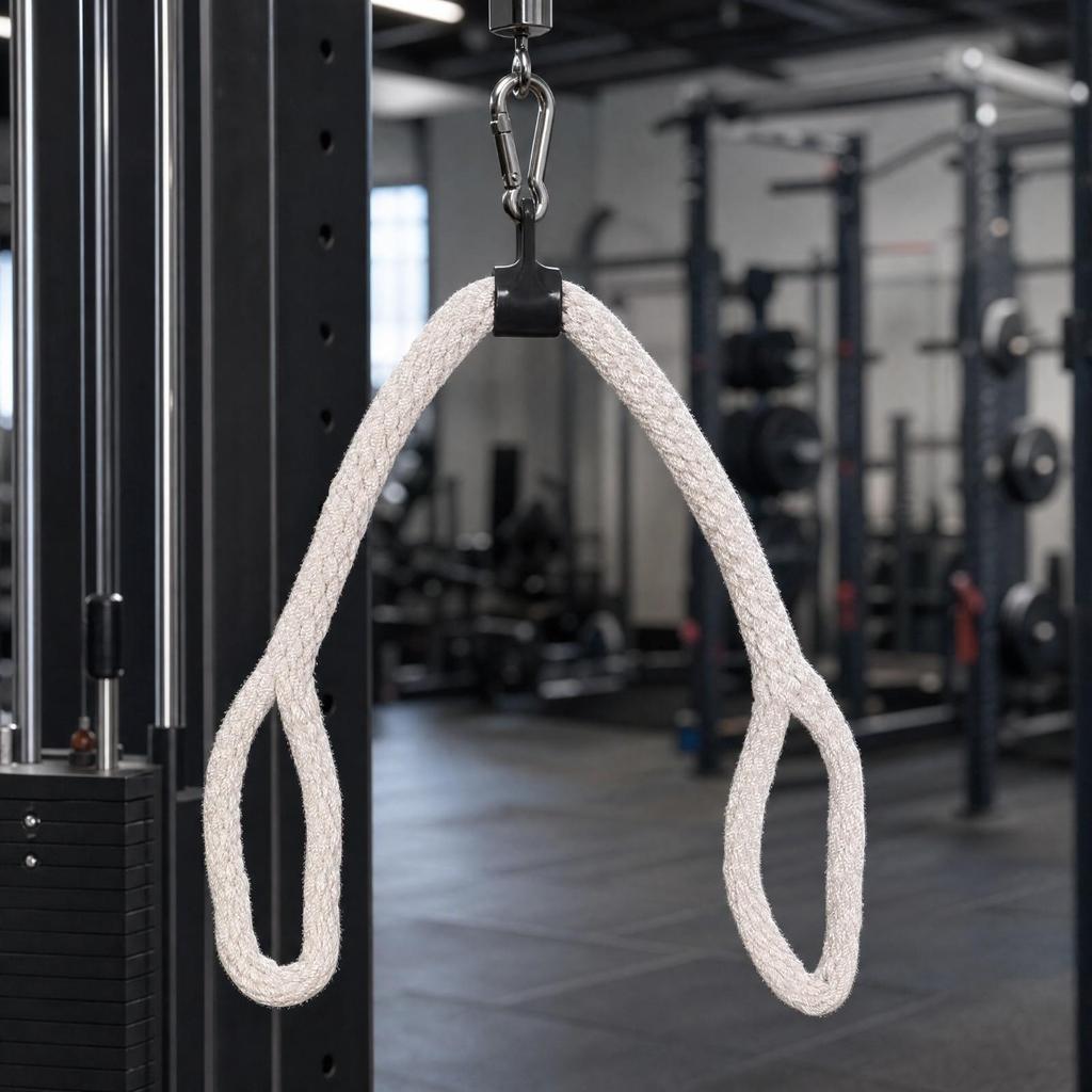 Tricep Pulldown Rope Easy-Grip Versatile for Upper-Body Workouts