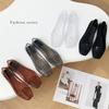 Yuzhihao Shallow Mouth Square Toe Slip-on Sandals - Closed Toe, Casual, Fashionable Hollow Out Design