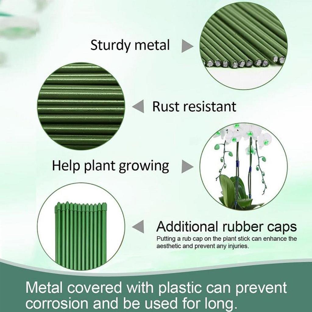 Garden Plant Stakes Potted Plants Stakes With Clips Bendable Stem Climbing Sticks Fixing Clamps For Vegetables Tomato Strawberry