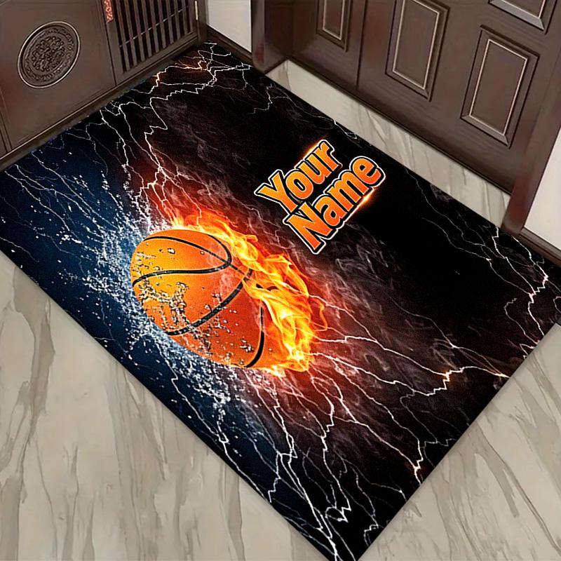 Name Custom Basketball Art Carpet Rug for Living Room Bedroom Home Sofa Decoration,Kids play Non-slip Floor Mat