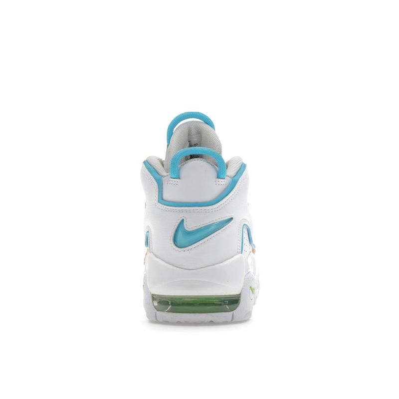 Nike Air More Uptempo GS White Rainbow Kids Sneakers Multi-Color Opti-Yellow Safety-Orange FJ4624-100