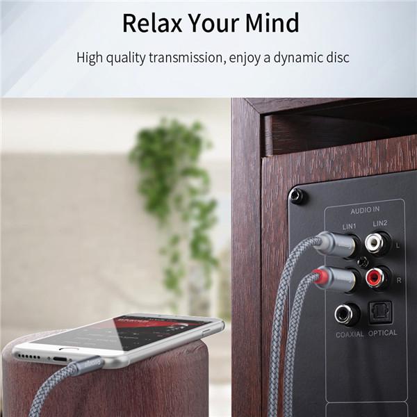 Buy RCA Audio Cable 3.5mm Jack to 2RCA Male Splitter Aux Cable for TV