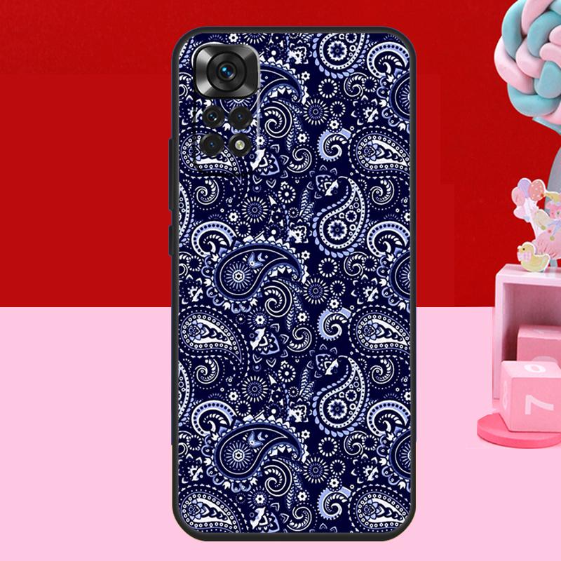Blue Bandana Paisley Case For Xiaomi Redmi Note 11 10 12 13 14 15 Pro Plus Redmi 15 C 14C 10C 12C 13C Soft Cover