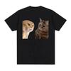 Funny Cute Cats Talking Meme Graphic T-shirts Men Women Fashion Short Sleeve T Shirt Casual T-shirt