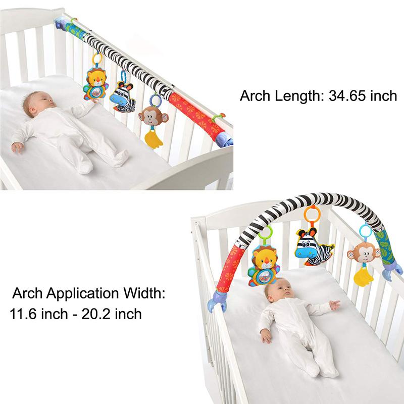 Baby Stroller Arch Toys Car Seat Bouncer Bar Mobile Bassinet Adjustable Baby Hanging Toys Fit Crib Bed Feeding Chair for Newborn