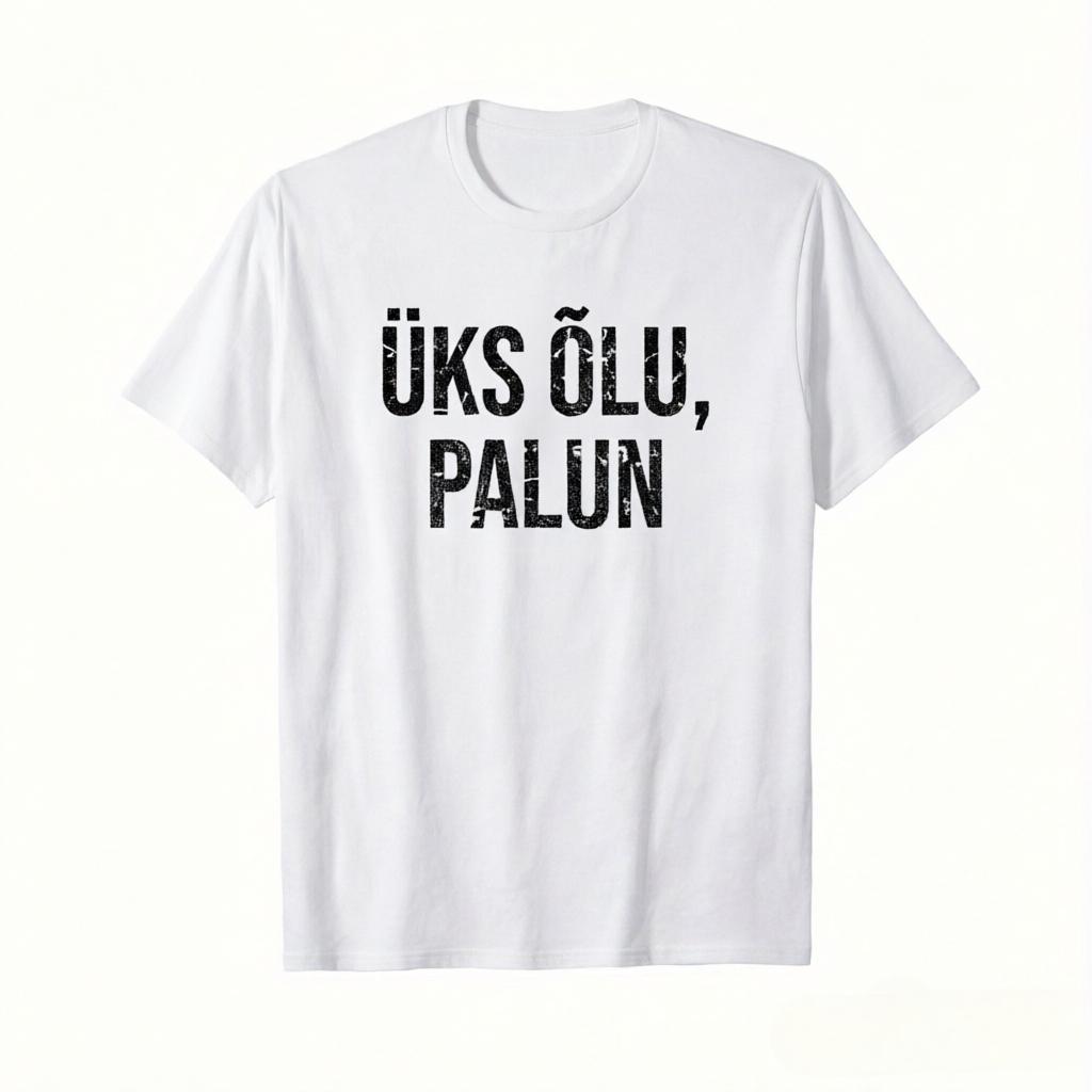 Retro Distressed Ks Lu Palun Estonian Beer Slogan T Shirt Unisex Unisex Cotton Crewneck Short Sleeve Funny Estonia Souvenir Tees