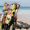 Poster W-Wave To Earth KOREAN Microfiber Blanket Quick Drying Beach Towels Oversized Printing Super Absorbent Pool Towel