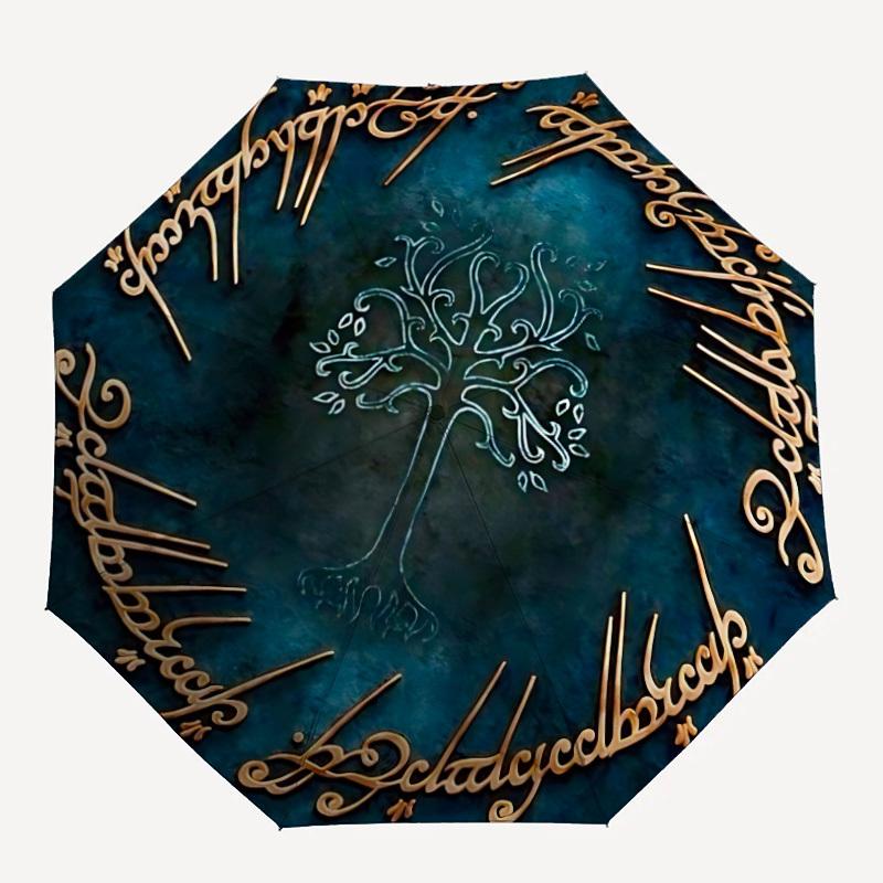 

Володар перснів Автоматична вітрозахисна парасолька з кнопкою відкриття/закриття Складана парасолька, портативна компактна, ідеальний подарунок на день народження, Різдво0809187