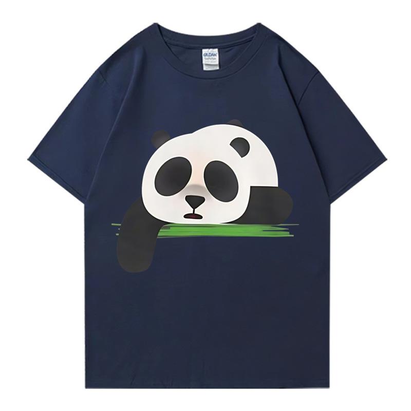 Funny Cartoon Chinese Style Panda Printed Shirt Unisex Unisex Casual Personality Tshirt Unisex Summer Cute Cute Pattern Cotton Top