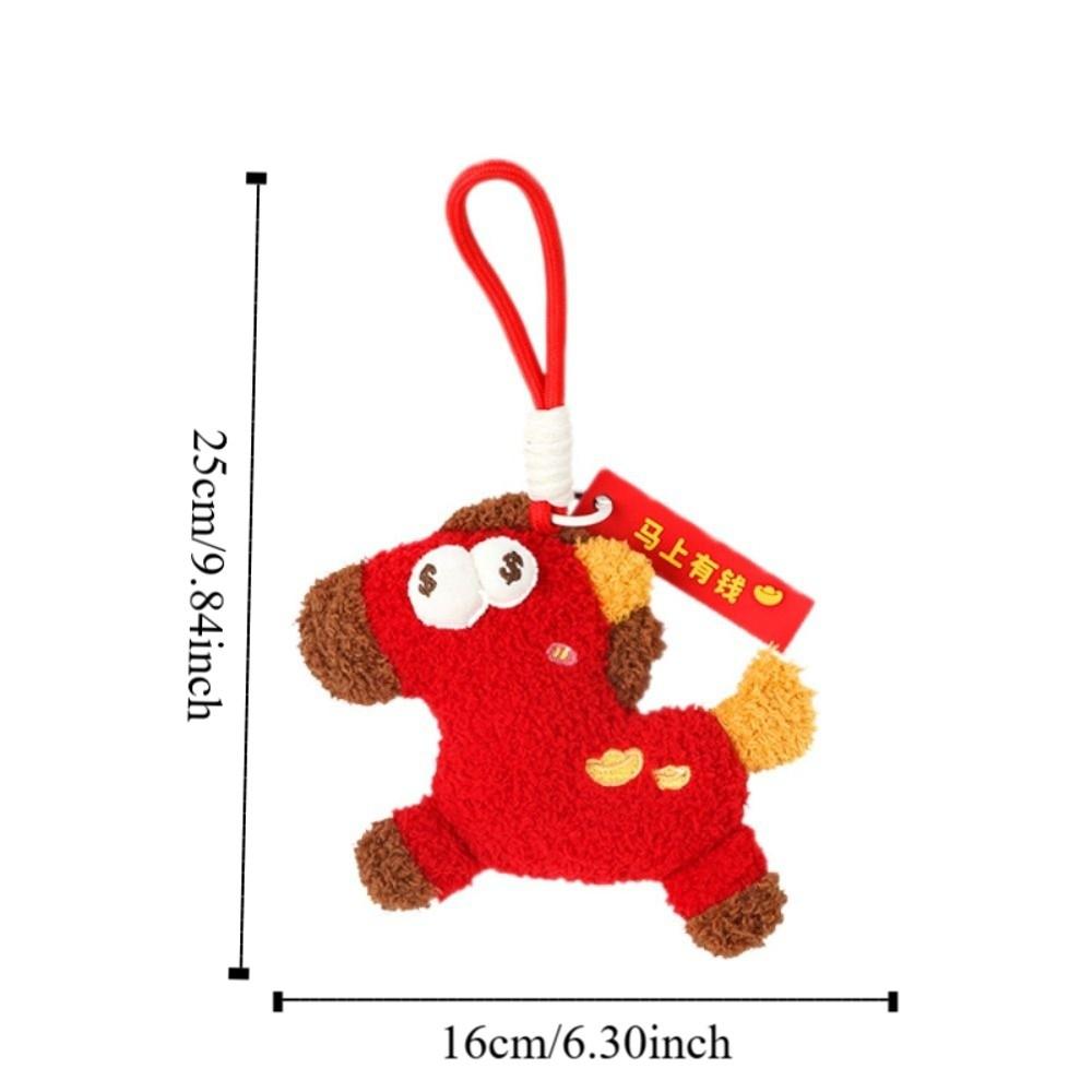 Cartoon Pony Dolls Keychain Funny Bag Hanging Charm Portable Plush Horse Keychain  Bag Decor