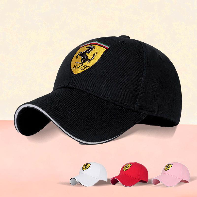 Unisex Car Logo Outdoor Adjustable Casual Outdoor Baseball Cap Hat For Ferrari Roma F80 296 GTB GTS SF90 Stradale Spider Spyde