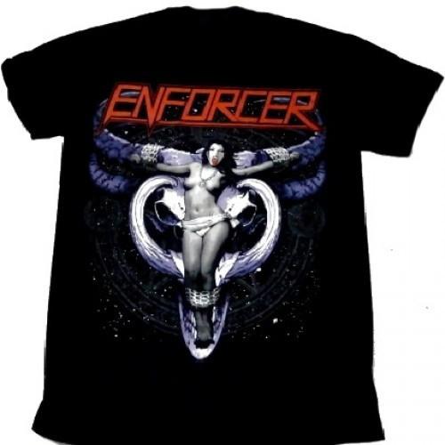 Enforcer Band Cow Girl Skull Black S to 5XL Concert Shirt