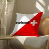 S-Swissair Cushion Cover Soft Short Plush Pillow Cover Smooth Cozy Texture Aesthetic Cushion Case Home Decor