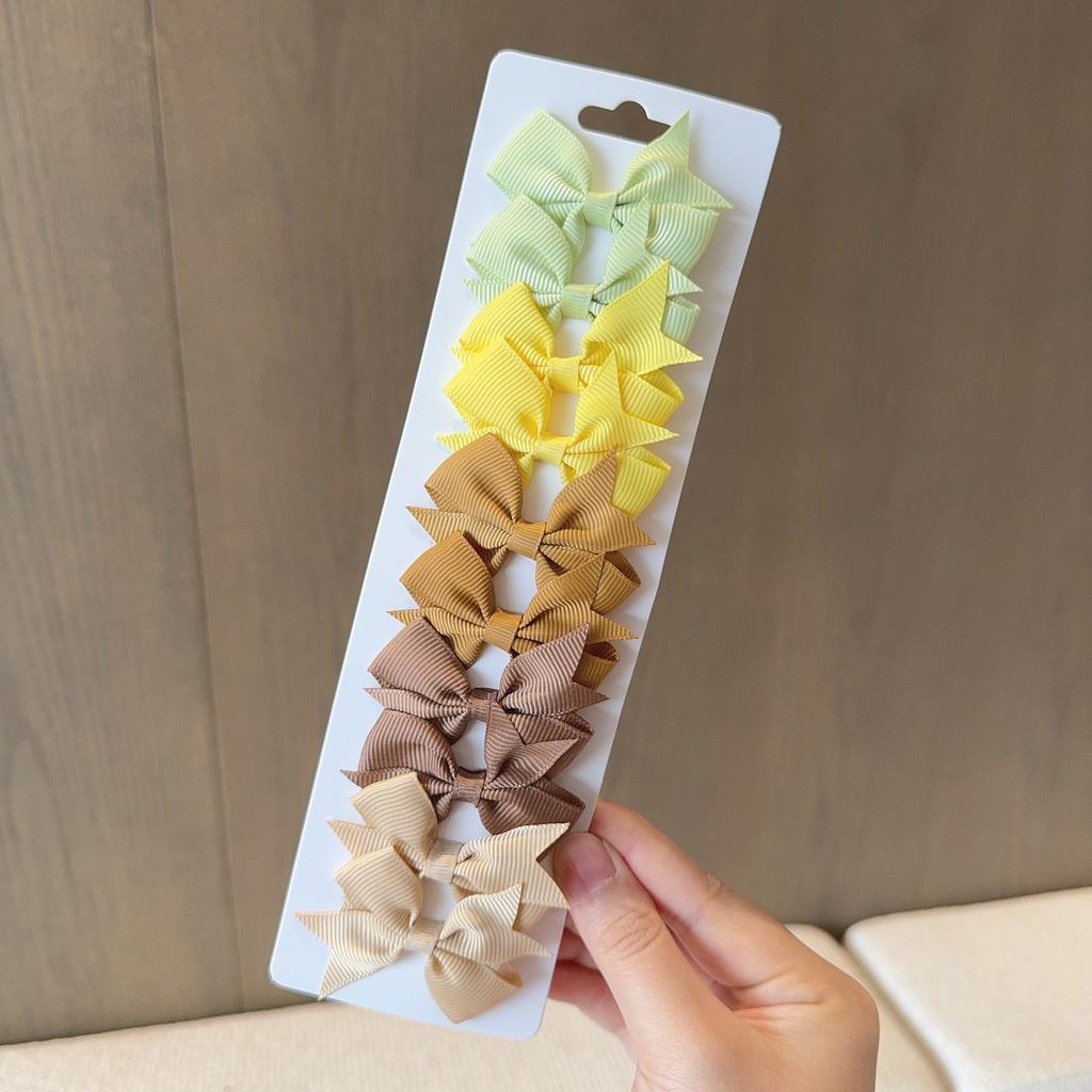 10pcs/lot Baby Girls Ribbon Bow Clips Hairpins Alligator Metal Hair Bows Clip Headwear Hairbows Hair Accessories Gift