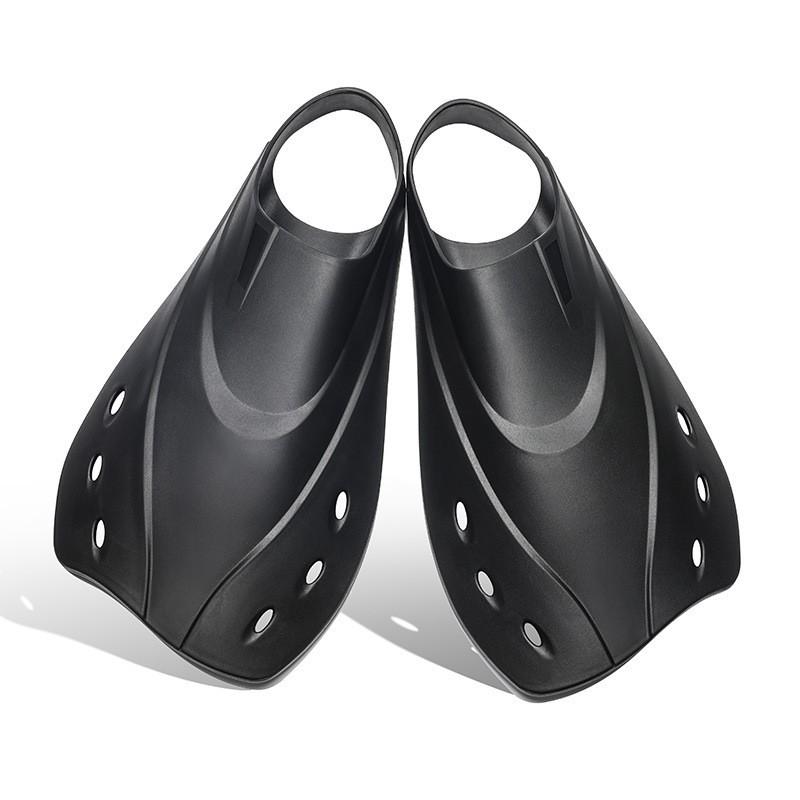 Short Swimming Fins Snorkeling Scuba Diving Training TPR Material Adjustable Fit S To XL Sizes