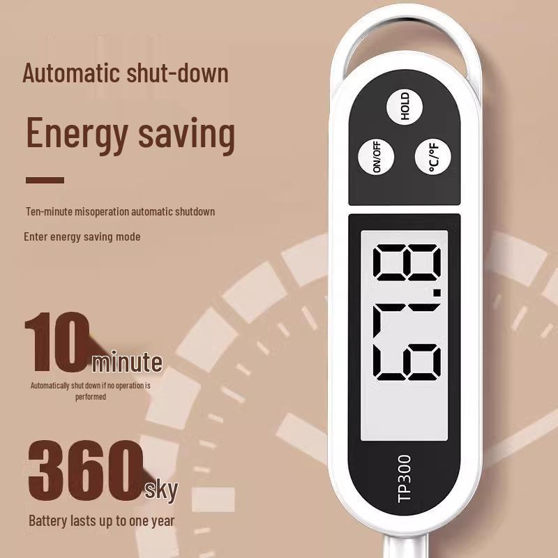 High-Precision Digital Kitchen Thermometer for Food, Oil, Water, and Milk - Electronic Probe Type