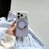 Frosted Semi-transparent Solid Color 111 Rotating Bracket for iphone11Promax Apple 11 Mobile Phone Case 11Pro Women