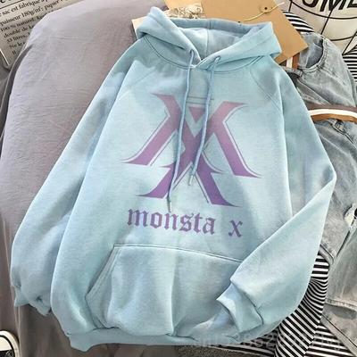 Hipster Pullover Monsta X Übergroßer Faddish Hoodie Harajuku Sweatshirt Herbst Kleidung Damen Langarm Hoodies Streetwear Unisex Hoodie