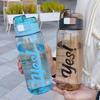 High-Capacity Dual-Drink Straw Cup - Portable, Heat-Resistant Plastic Cup for Students