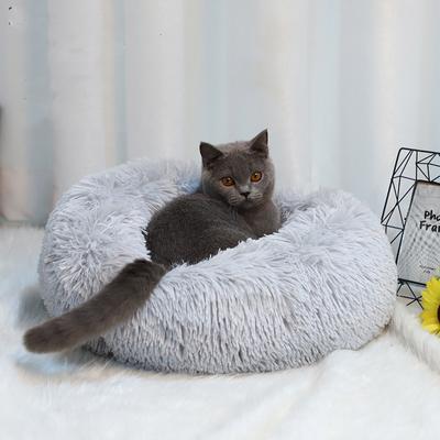 Tappetino per animali domestici caldo e morbido in peluche super morbido, cuccia leggera e carina, per gatti, letto rotondo, soffice e confortevole, prodotti per animali domestici