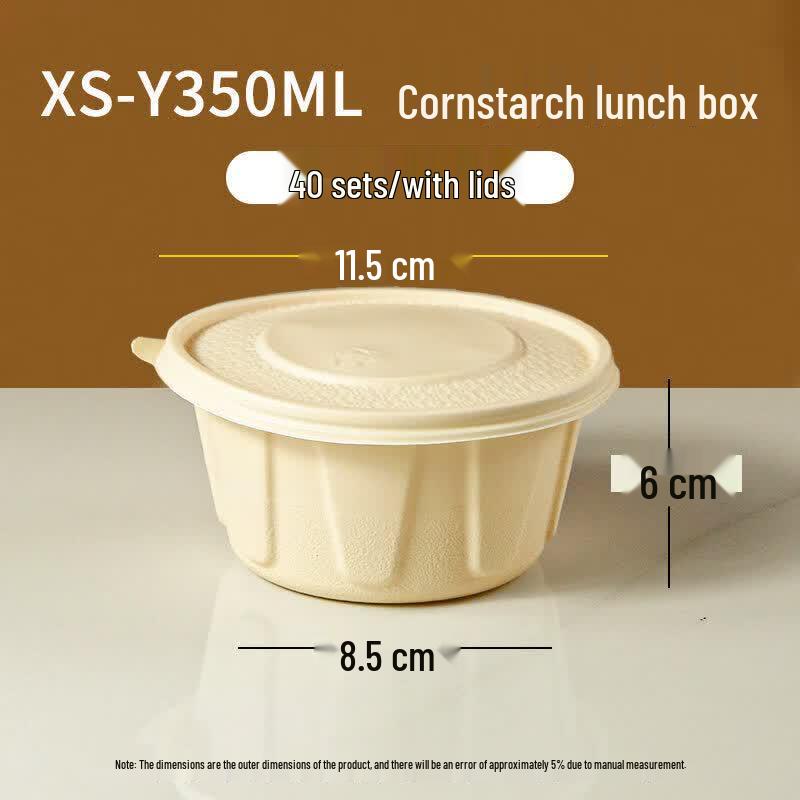 Degradable Corn Starch Disposable Round Food Container