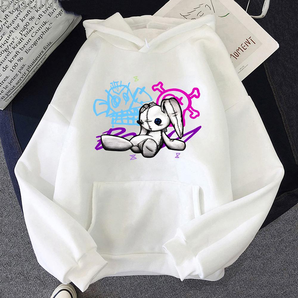 Arcane Jinx Hoodie Monkey Doll Rabbit Graffiti Grunge Style Kpop Clothes Anime Sweatshirt Streetwear Unisex Women Fashion Hoody