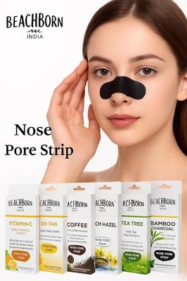 BEACHBORN INDIA Nose Pore Strip Coffee I Coffee Extracts Calms and Sooths Skin Controls Oily Skin Removes Blackheads for Men & Women