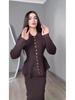 Elegant Intellectual European Long Sleeve Dress Set - Autumn 2025 New Style