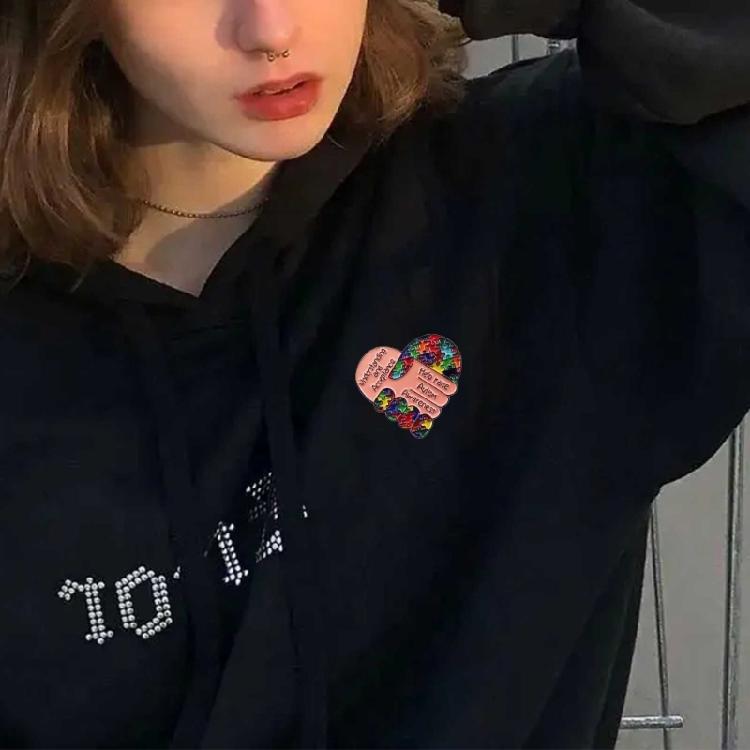 Puzzle Enamel Lapel Pin Autism Support Gifts Autistic Pride Earrings Jewelry