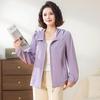 Leichte Sommer-Sonnenschutzjacke für Damen von Mama - Lässiger Windbreaker Cardigan Top für mittlere und ältere Jahre
