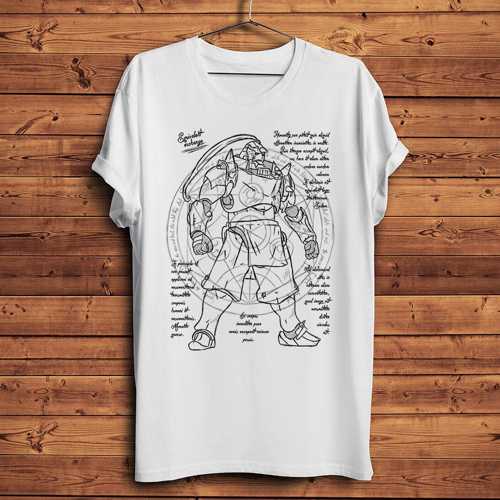 Fullmetal Alchemist Alphonse Elric Equivalent exchange Funny T Shirt Unisex Short Sleeve casual Unisex streetwear Tshirt gift Tee S
