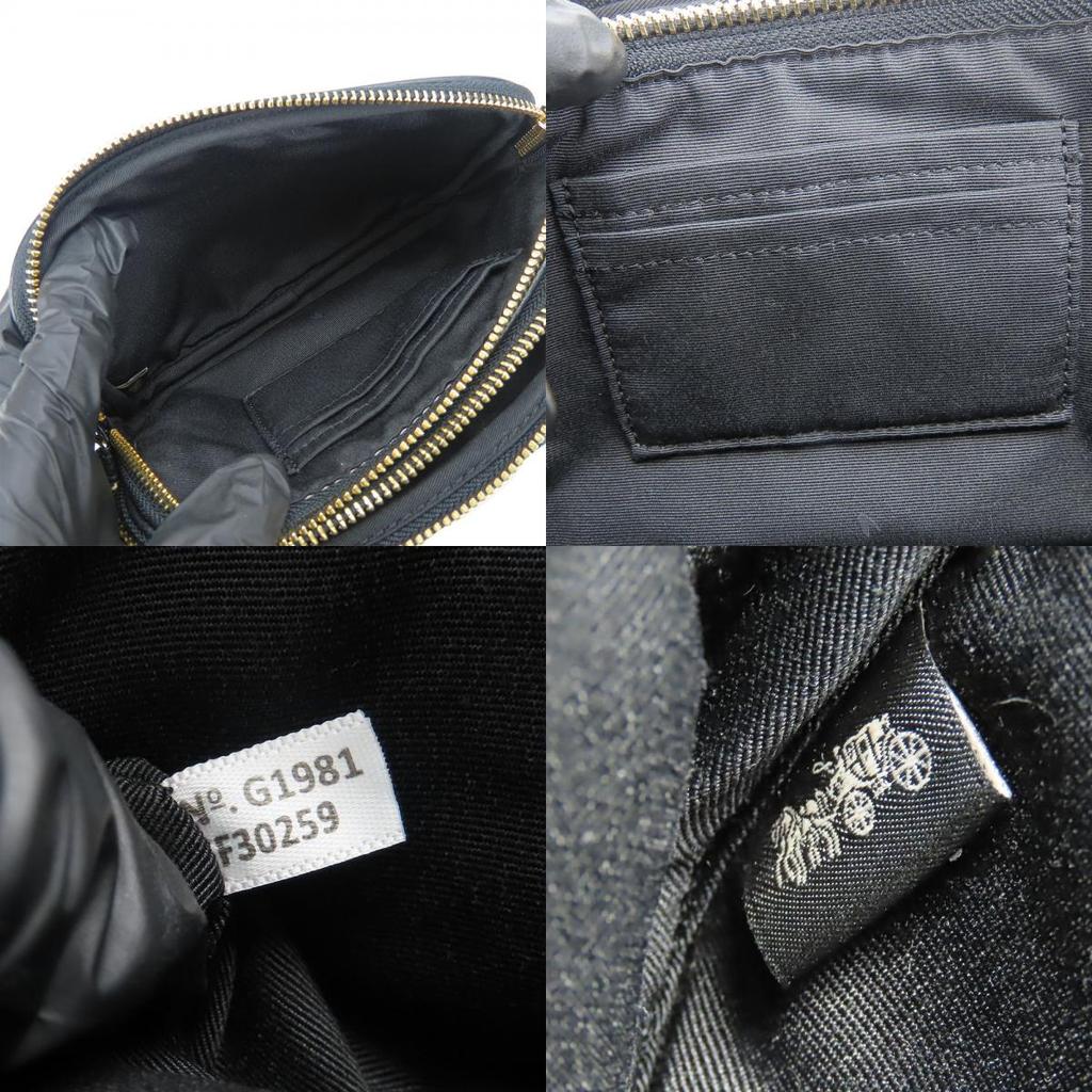 Gebrauchte COACH Umhängetasche F30259 Leder schwarz Pochette