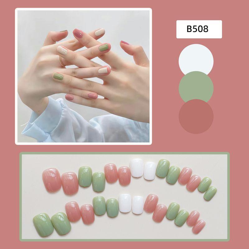 

Масляная живопись Носить доспехи Цветущий румянец Градиент Янтарный Синий Зеленый Красный Стиль Майяра Наклейки для ногтей Короткий Осень и Зима Maroon