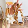 Pure Hand-Woven Universal Mobile Phone Lanyard, Long Crossbody Lanyard, Fashionable Sunflower Pendant, Thickened Lanyard