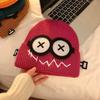 1PCS New Funny Knitted Hat for Women, Autumn and Winter Warmth Cute Big Eyed Cartoon Ear Protection Hat for Student Gifts