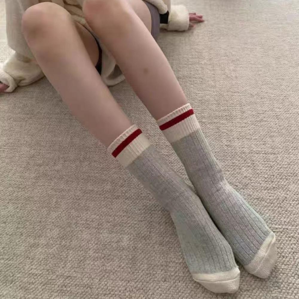 Pure Cotton Middle Tube Socks Thickened Snow Boot Socks Fashion Winter Socks Gift