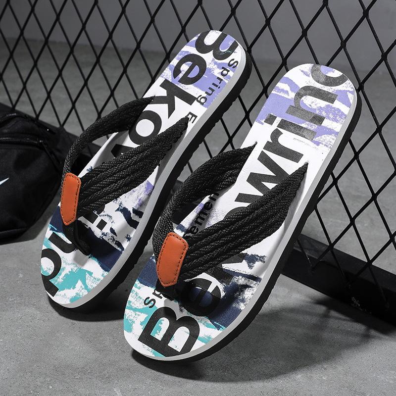 

2025 flip-flops men s summer outer wear non-slip and wear-resistant new casual versatile outdoor pinch slippers men 45 світло-фіолетового кольору