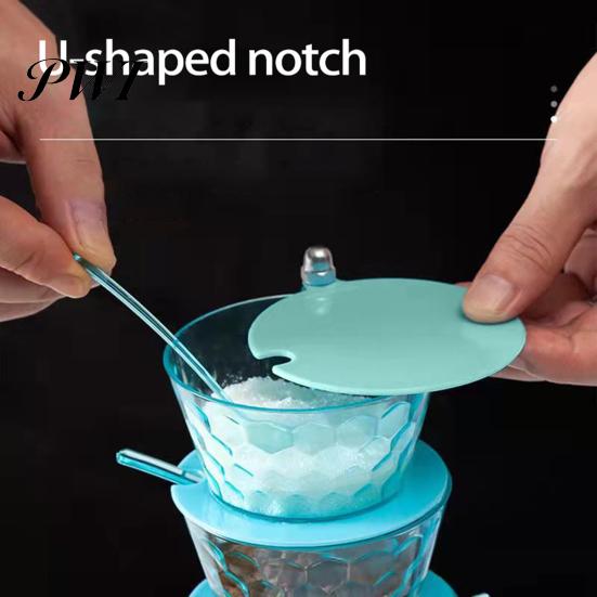 Spice Container Seasoning Box Multiple Layers Good Sealing Large Capacity Sugar Salt Transparent Rotatable Vertical Jar Kitchen Accessories