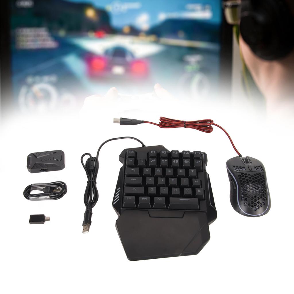 Keyboard Converter Set Silent Design Plug and Play Gaming Keyboard and Mouse Converter for PS4 for X