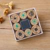 Creative Wooden Journal Stamp Set - Handmade DIY Round Lace Edge Butterfly Design