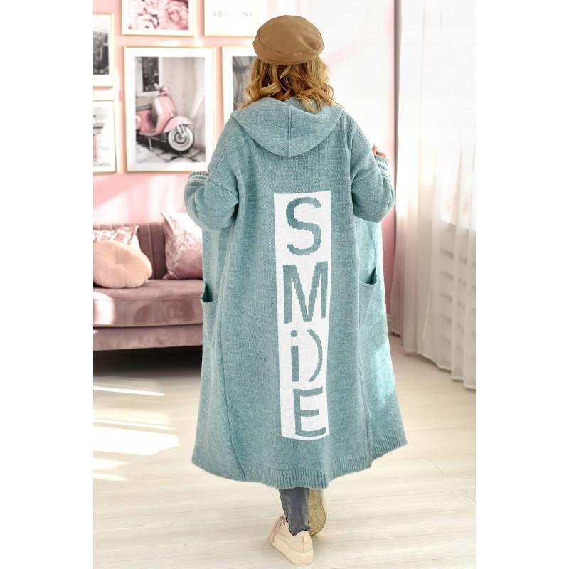 Cardigan Oversize en Maille pour Femme Pull Lâche Col en V Manches Longues Vêtement d'Extérieur Décontracté
