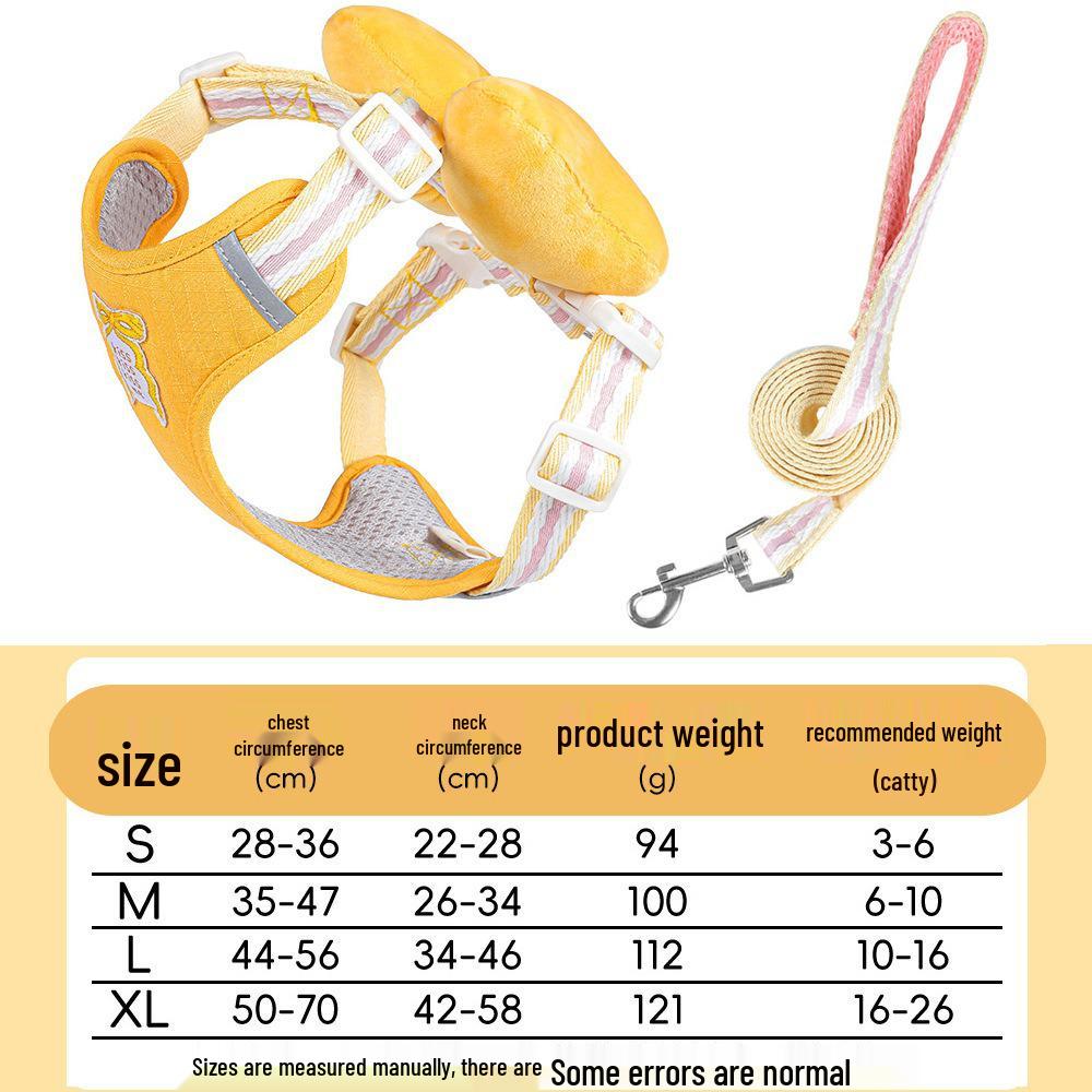 Reflective Vest-Style Pet Harness and Leash Combo