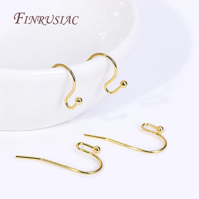 18K Gold Plated Ear Wire,High Quality Earring Hooks For DIY Earwire Jewelry Making Supplies Wholesale