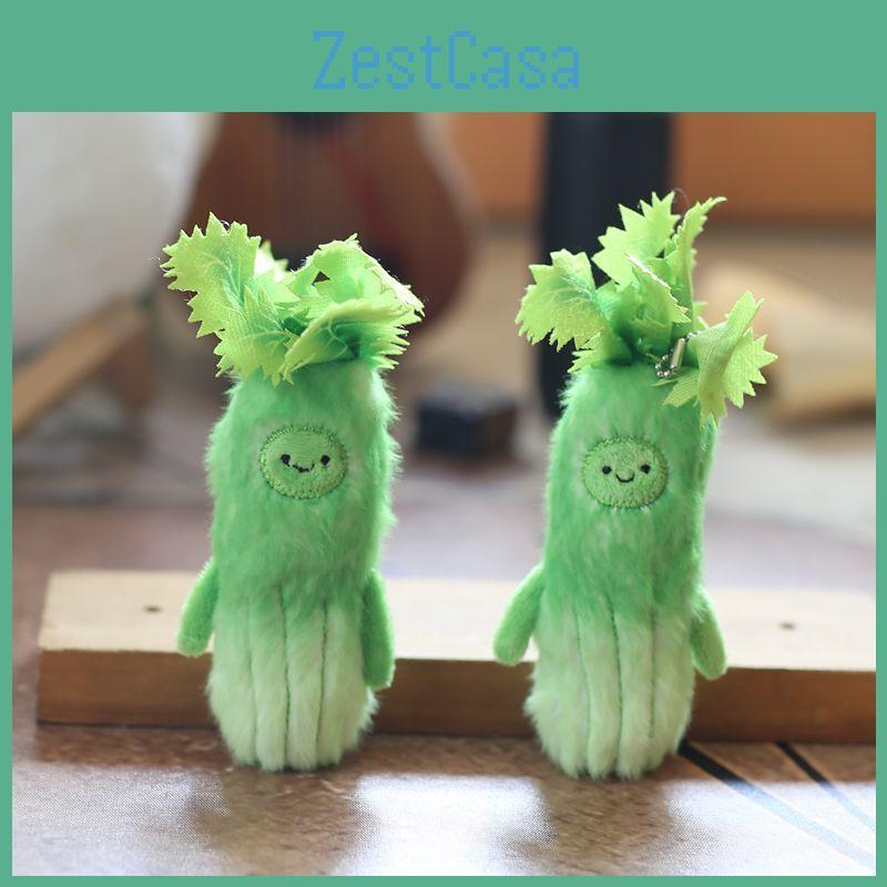 Veggie Celery Plush Keychain Stuffed Toy Pp Cotton Backpack Gift For Girls Kids