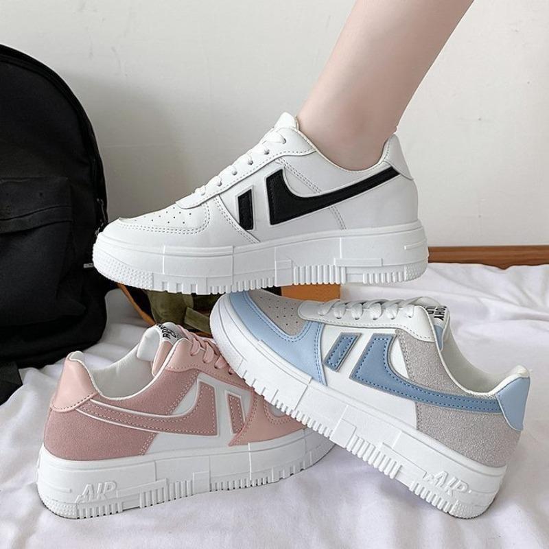 Fashion New Women's Low Top Casual Walking Shoes Outdoor Lace Up Flat Women's Sneakers Fashion Plus Szie Platform Shoes for Women Tenis