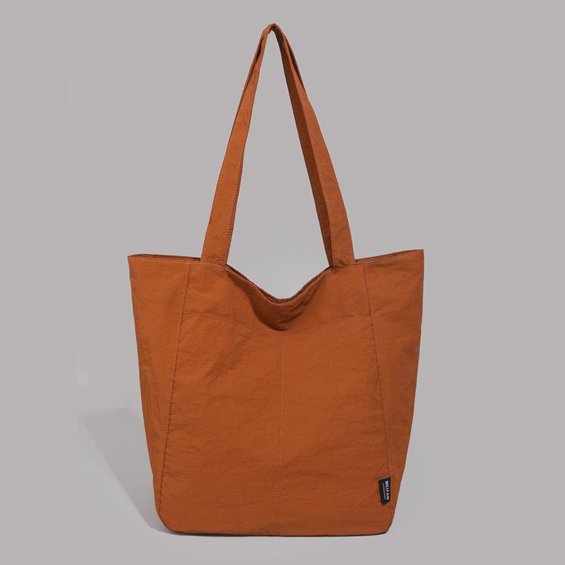 Japanese waterproof nylon casual shoulder cloth bag women's niche design sense canvas large-capacity commuter bag