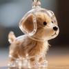 Dog Shape Dog Hair Storage Box Transparent Puppy Pendants Hanging Decor Pet Hair Keychain  Backpack