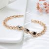 Fashion Ethnic Bride Black Natural Zircon Bracelet For Women Luxury  Rose Gold Vintage Wedding Fine Jewelry  New